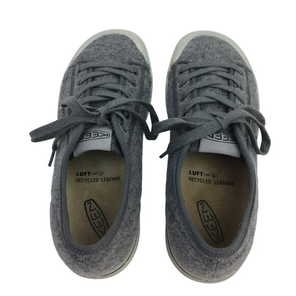 Keen Elsa LiteGray Wool Felt Sneakers Lace Up Casual Comfy Eco-Friendly Shoes - Picture 6 of 13